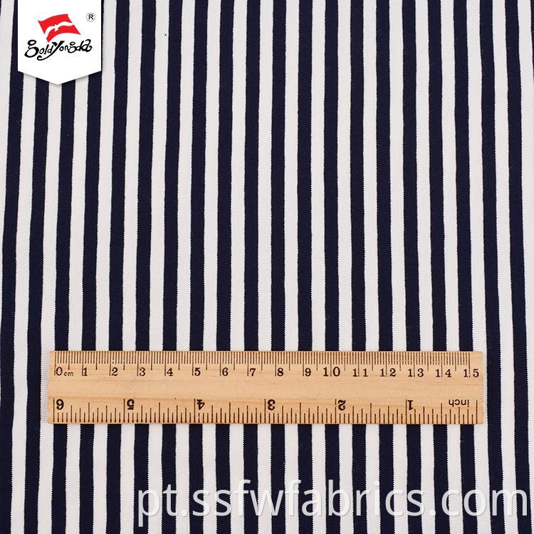 Elegant Black White Stripe Fabric